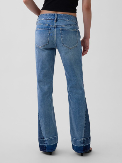 Low Rise Long & Lean Split-Hem Jeans - Light indigo