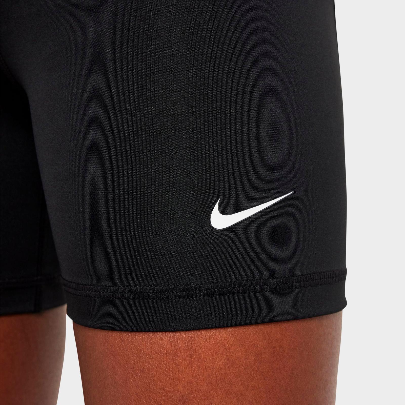 Girls' Big Kids' Nike Pro High-Waisted Bike Shorts - Black