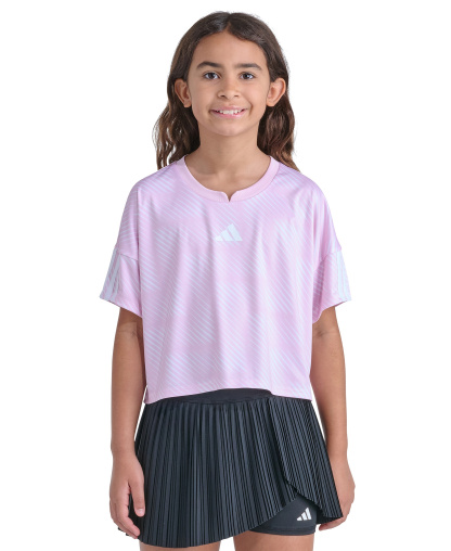 adidas Girls' 8-16 Short-Sleeve Printed World Cup Soccer Top - Medium Pink
