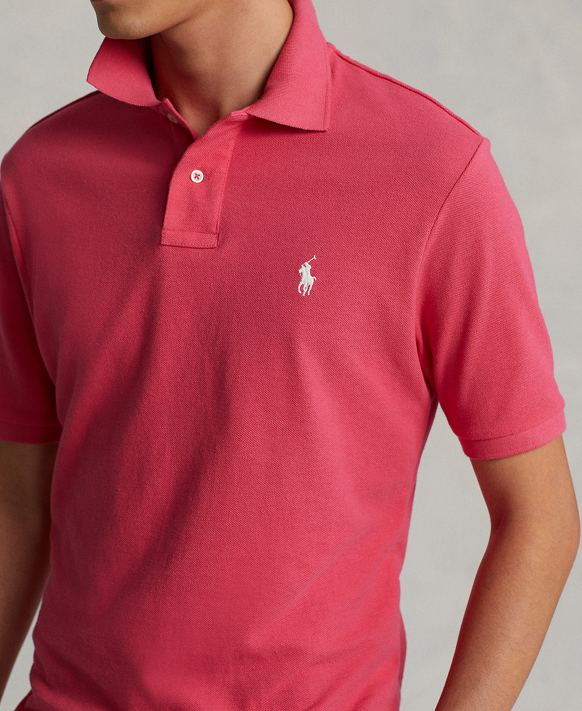 Polo Ralph Lauren Men's Classic-Fit Mesh Polo Shirt - Hot Pink