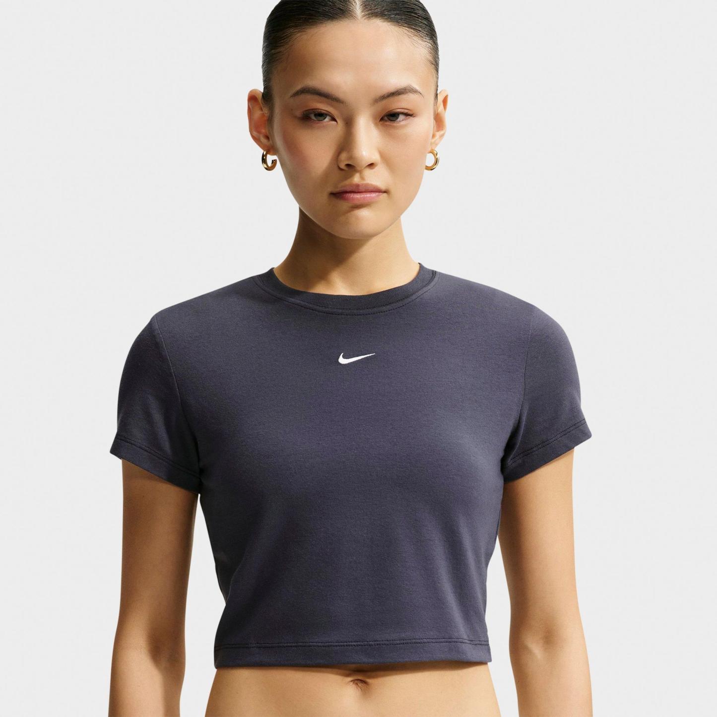 Women's Nithtke Sportswear Chill Knit Cropped T-Shirt - Gridiron/Sail