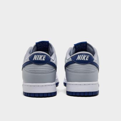 Men's Nithtke Dunk Low Retro Casual Shoes - Part 3 - White/Deep Royal/Pure Platinum/Wolf Grey - Back view