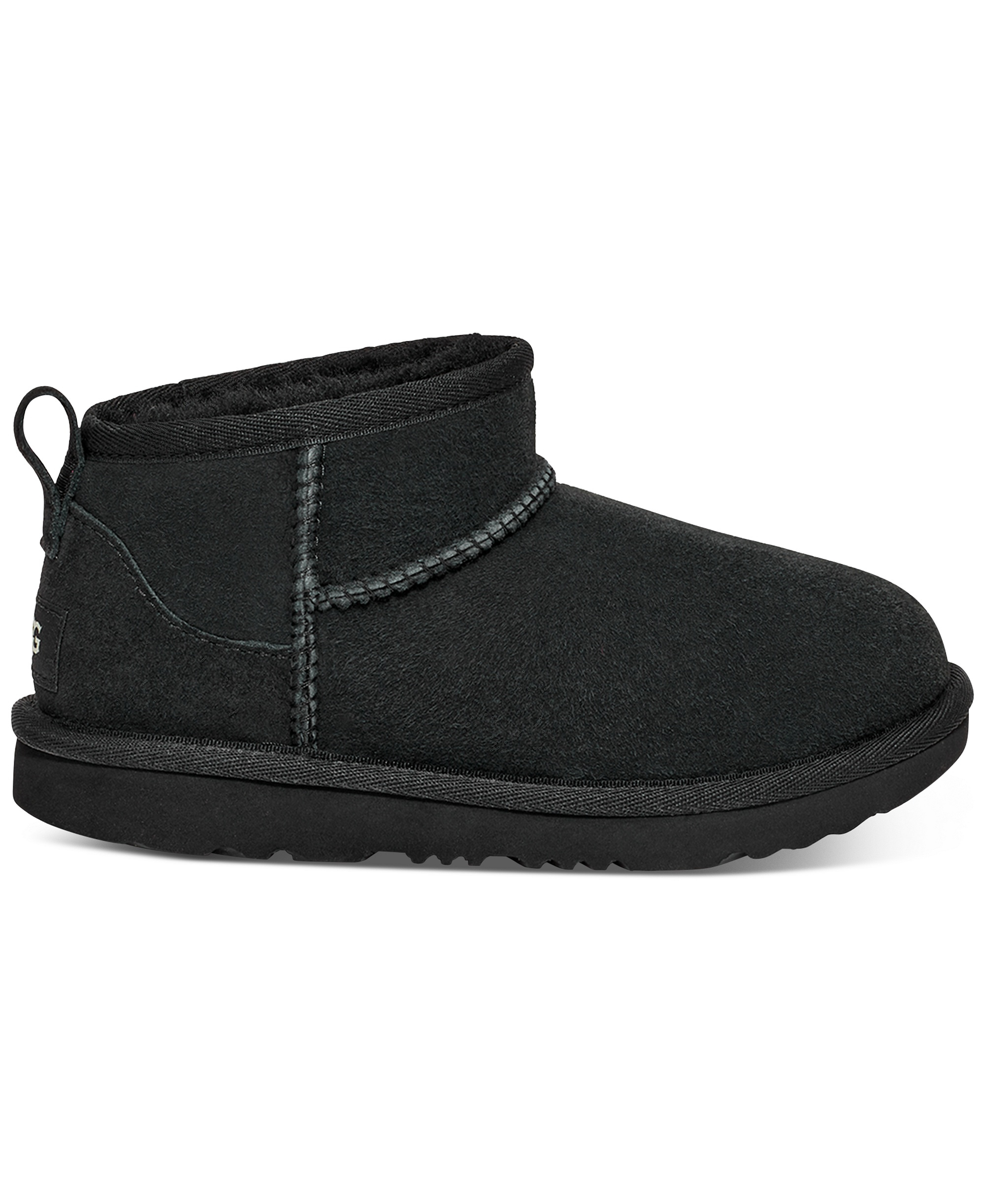 UGG® Kids Classic Ultra Mini Twinface Sheepskin Booties - Black