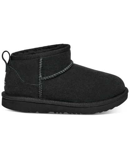 UGG® Kids Classic Ultra Mini Twinface Sheepskin Booties - Black