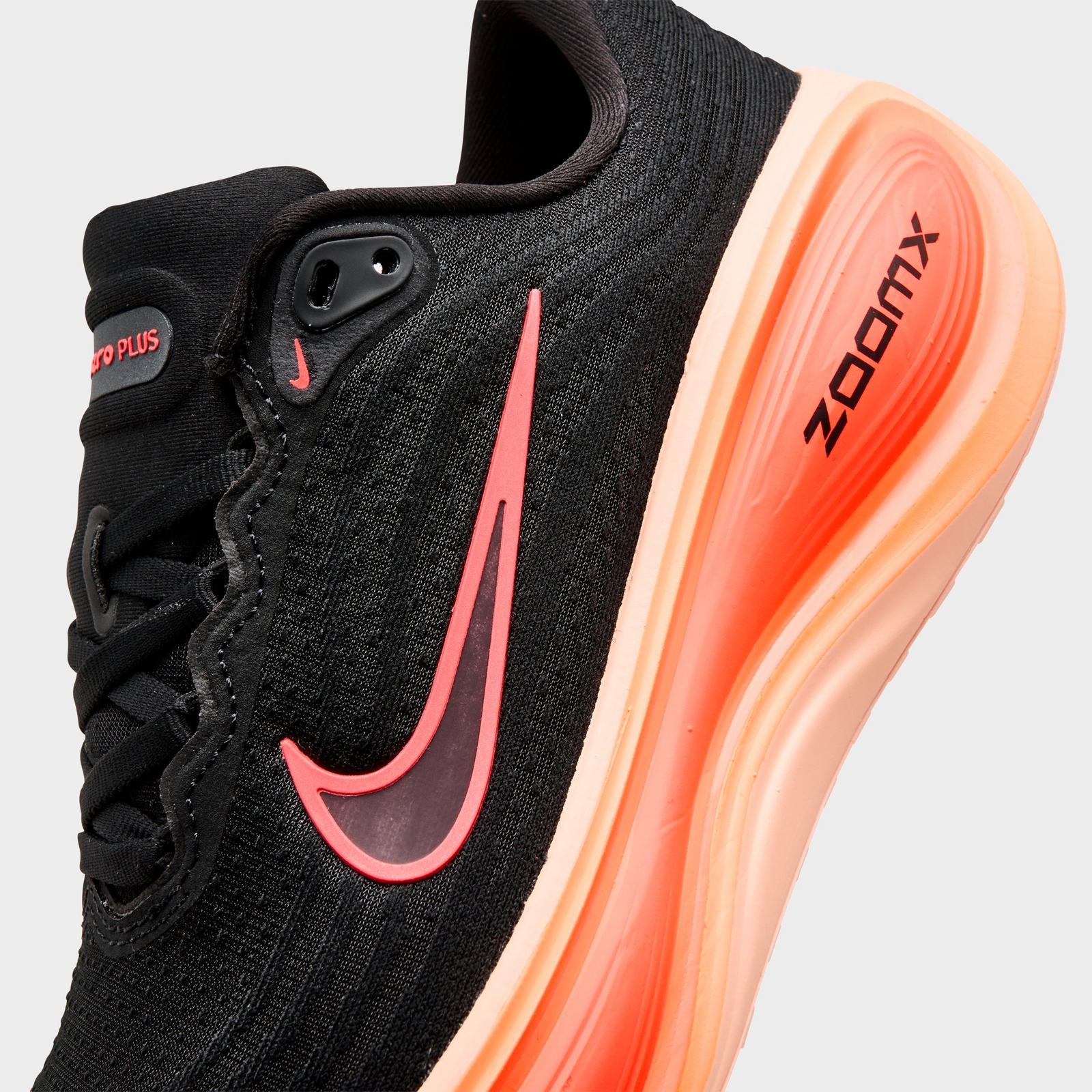 Women's Nike Vomero Plus Running Shoes - Black/Washed Coral/Bright Mango/Hot Lava