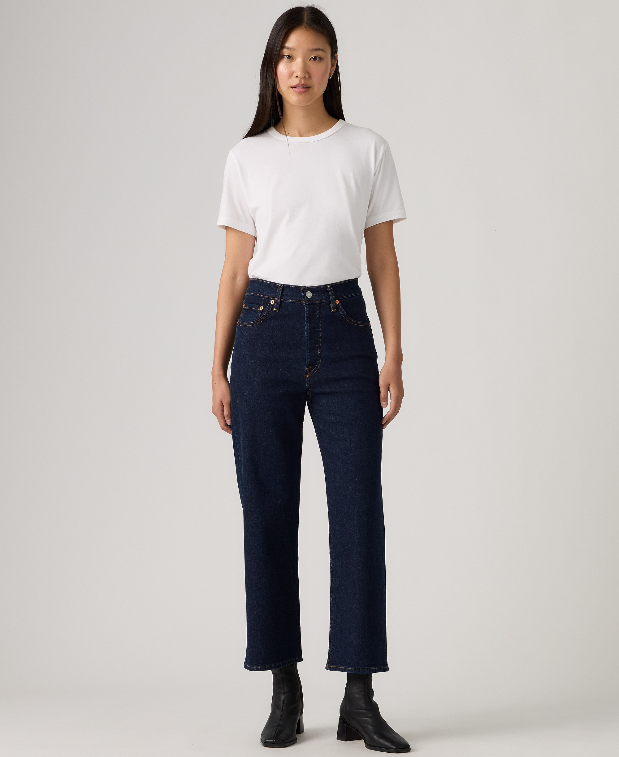 Levi's Women's Ribcage High-Rise Straight Ankle Jeans - Whoa What