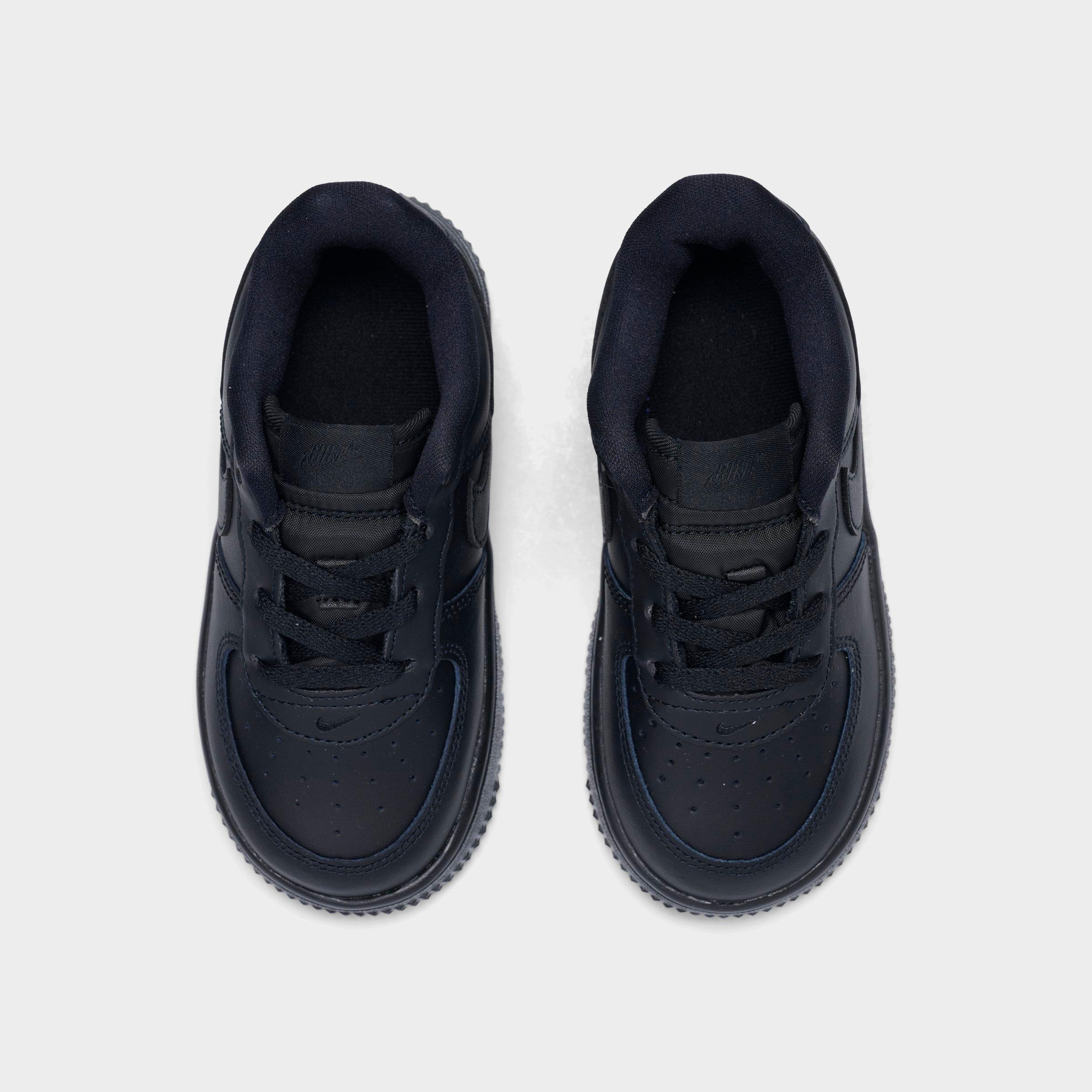 Infant and Kids' Toddler Nithtke Force 1 Low Casual Shoes - Part 1 - Black/Black/Black - Top view
