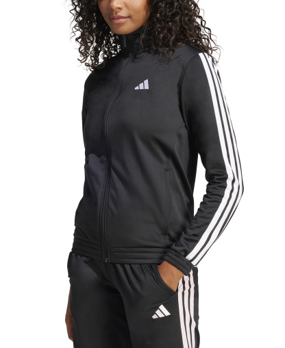 adidas Women's Tricot 3-Stripes Track Jacket - Black/White