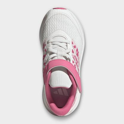 Little Kids' adidas Runfalcon 6 Hook-And-Loop Stretch Lace Casual Shoes - Core White/Distilled Pink/Pink Fusion - Top view