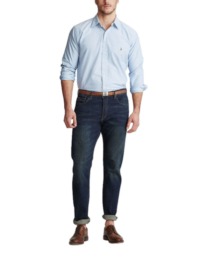 Polo Ralph Lauren Men's & Boys Cotton Oxford Shirt Collection - Navy White