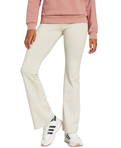 adidas Women's Essentials Small Logo Flared Leggings - Wonder Alumina/white