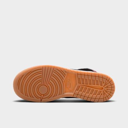 Big Kids' Air Jordan Retro 1 High OG Casual Shoes - Black/University Red/Sail/Gum Medium Brown - view 6