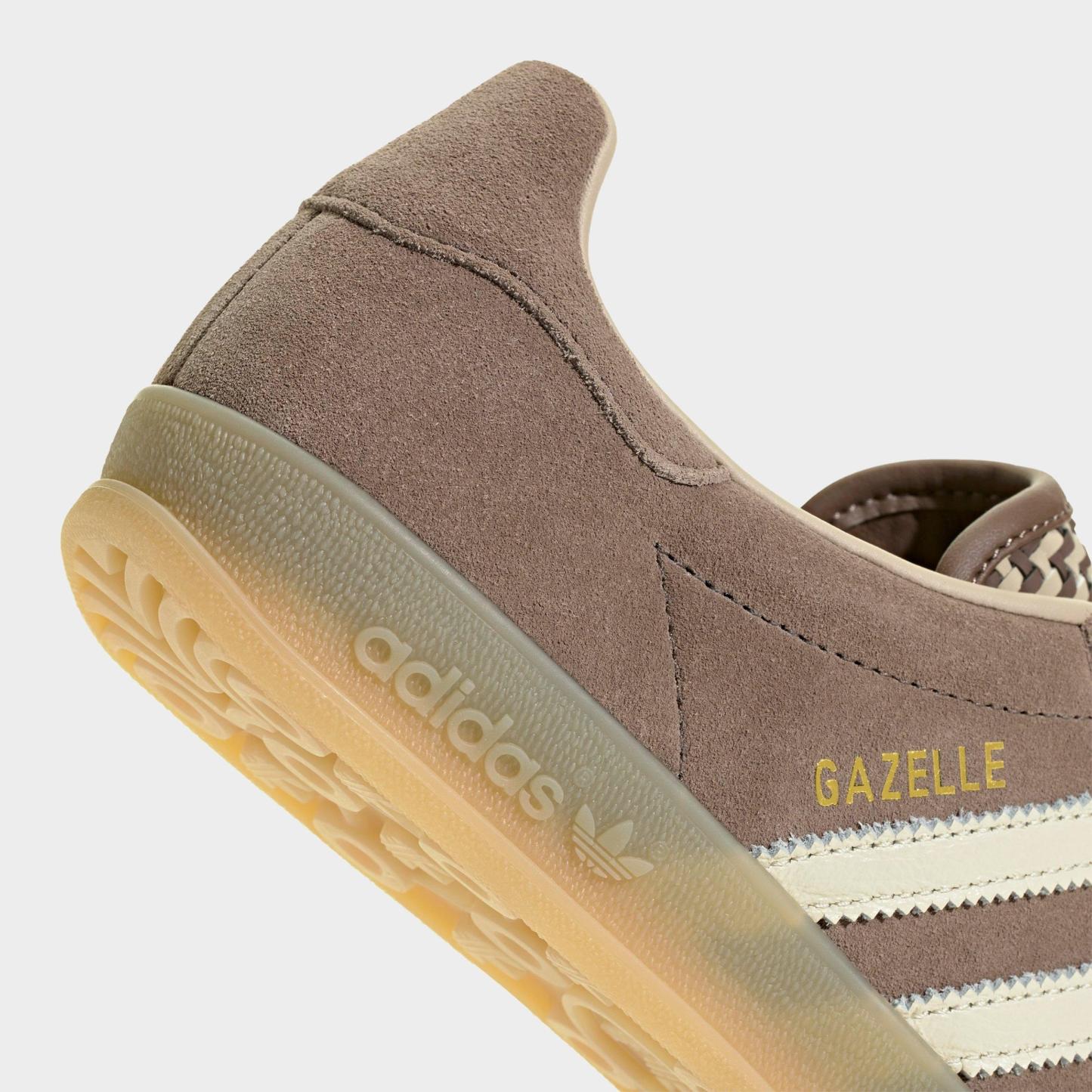 Women's adidas Originals Gazelle Indoor Casual Shoes - Earth Strata/Off White/Khaki - Detail shot