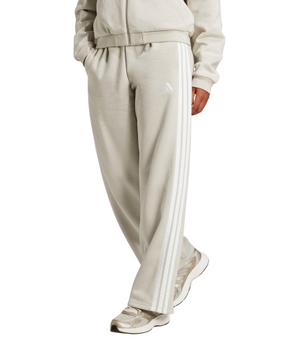 adidas Women's Essentials 3-Stripes Fleece Slim Pants - Wonder Alumina/White