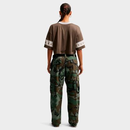 Women's Nithtke Sportswear Cropped Jersey Top - Dark Hazel/Moon Particle