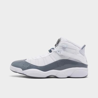 Men's Air Jordan 6 Rings Basketball Shoes - White/White/Cool Grey - view 1