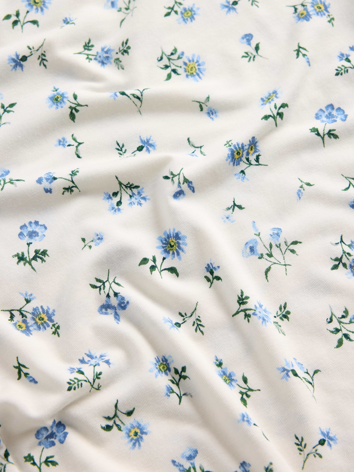 SoftMade Modal PJ Pants - White & blue floral print