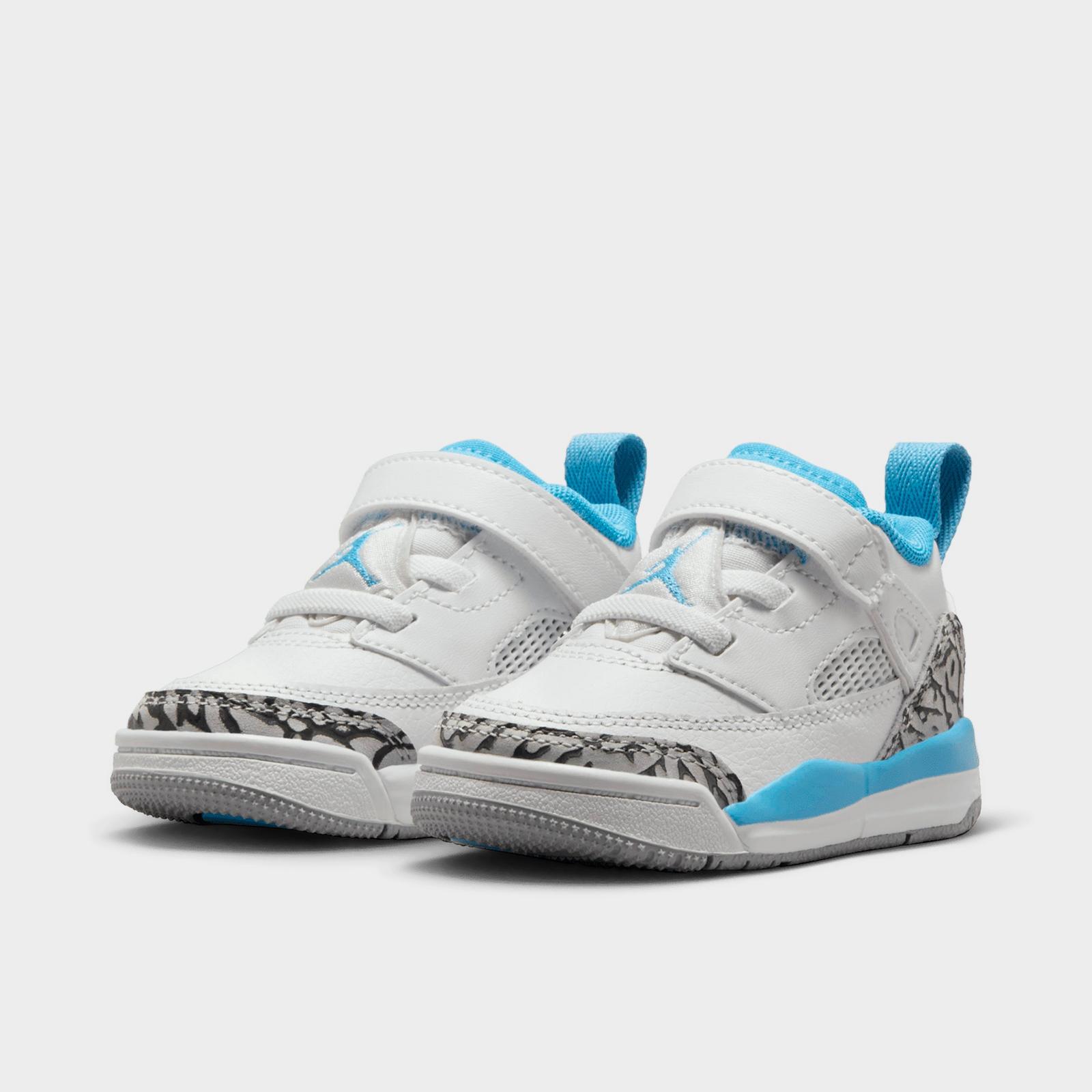 Kids' Toddler Jordan Spizike Low Casual Shoes - White/Wolf Grey/Anthracite/University Blue - view 2
