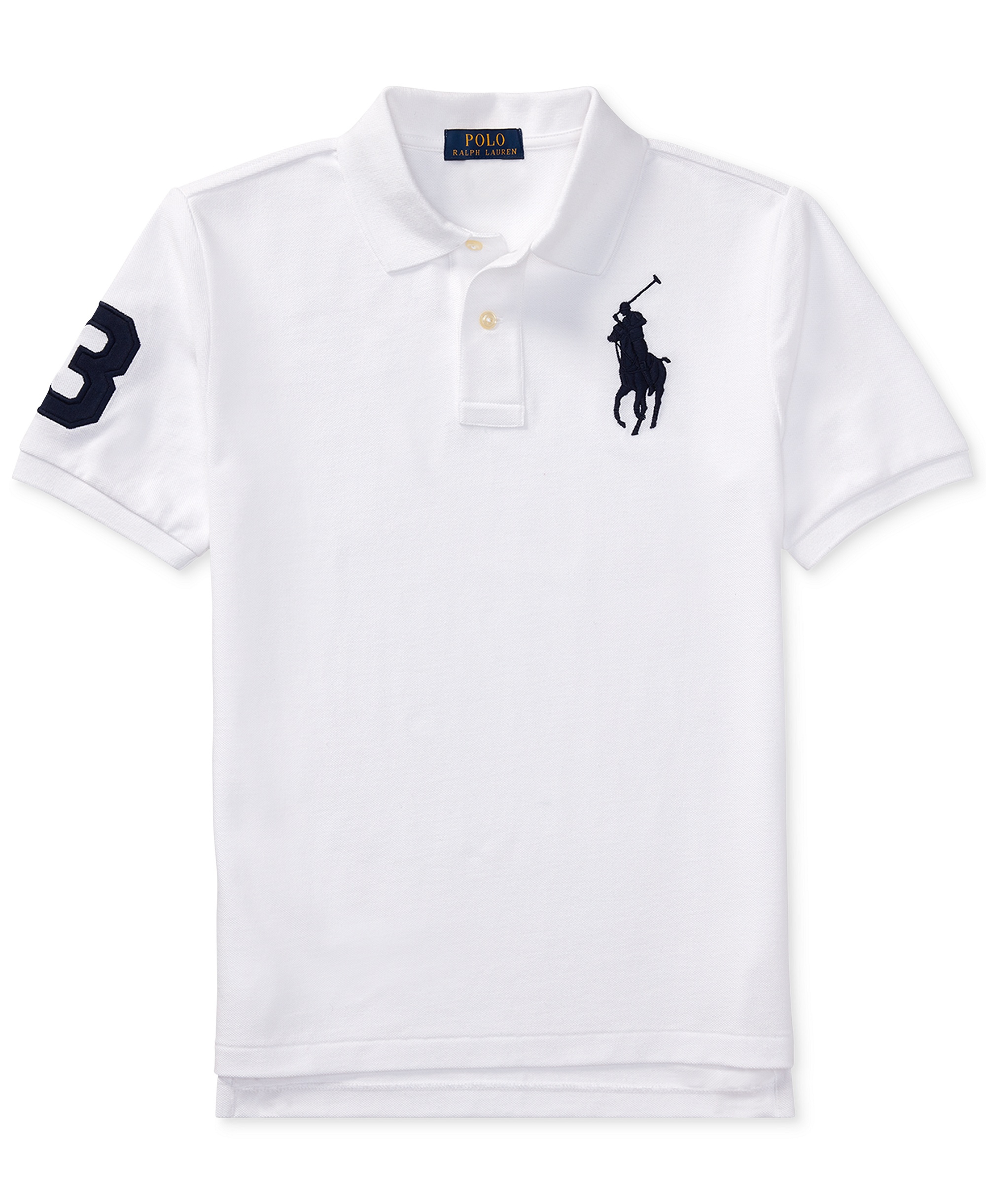 Polo Ralph Lauren Boys' 8-20 Big Pony Cotton Mesh Short-Sleeve Polo Shirt - White