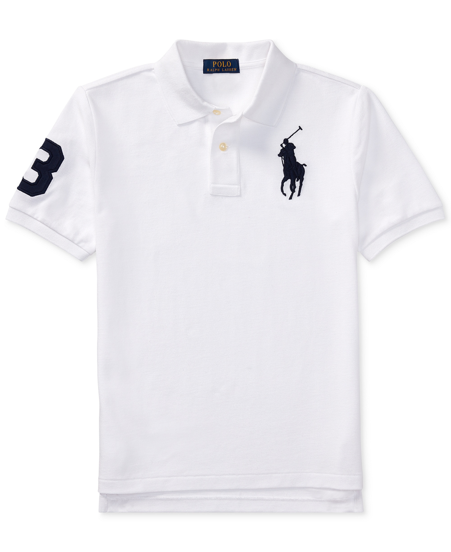 Polo Ralph Lauren Boys' 8-20 Big Pony Cotton Mesh Short-Sleeve Polo Shirt - White