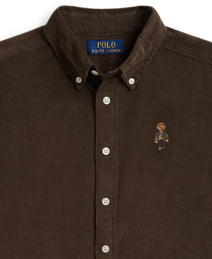 Polo Ralph Lauren Boys' 8-20 Polo Bear Cotton Corduroy Shirt - Nutmeg Brown