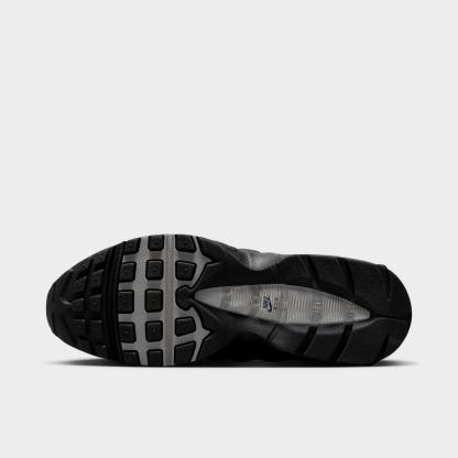 Men's Nike Air Max 95 Big Bubble Casual Shoes - Black/Black/White/Metallic Silver
