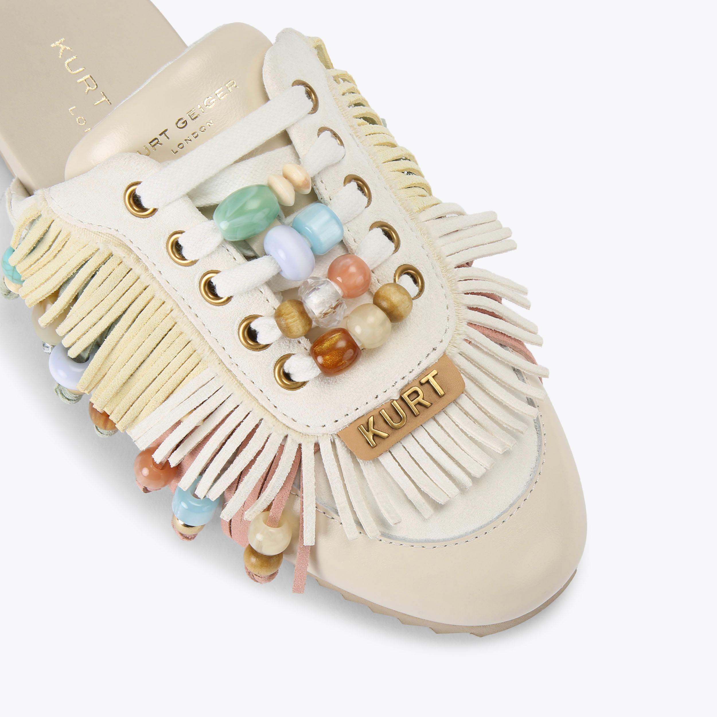 Kurt Geiger London Islington P Fringe Mule - Beige - view 5