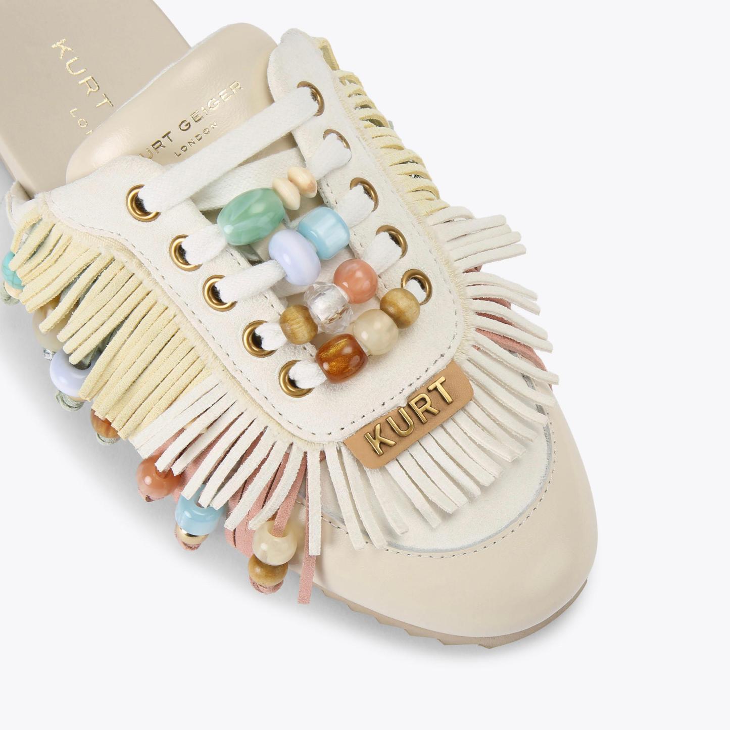 Kurt Geiger London Islington P Fringe Mule - Beige - view 5