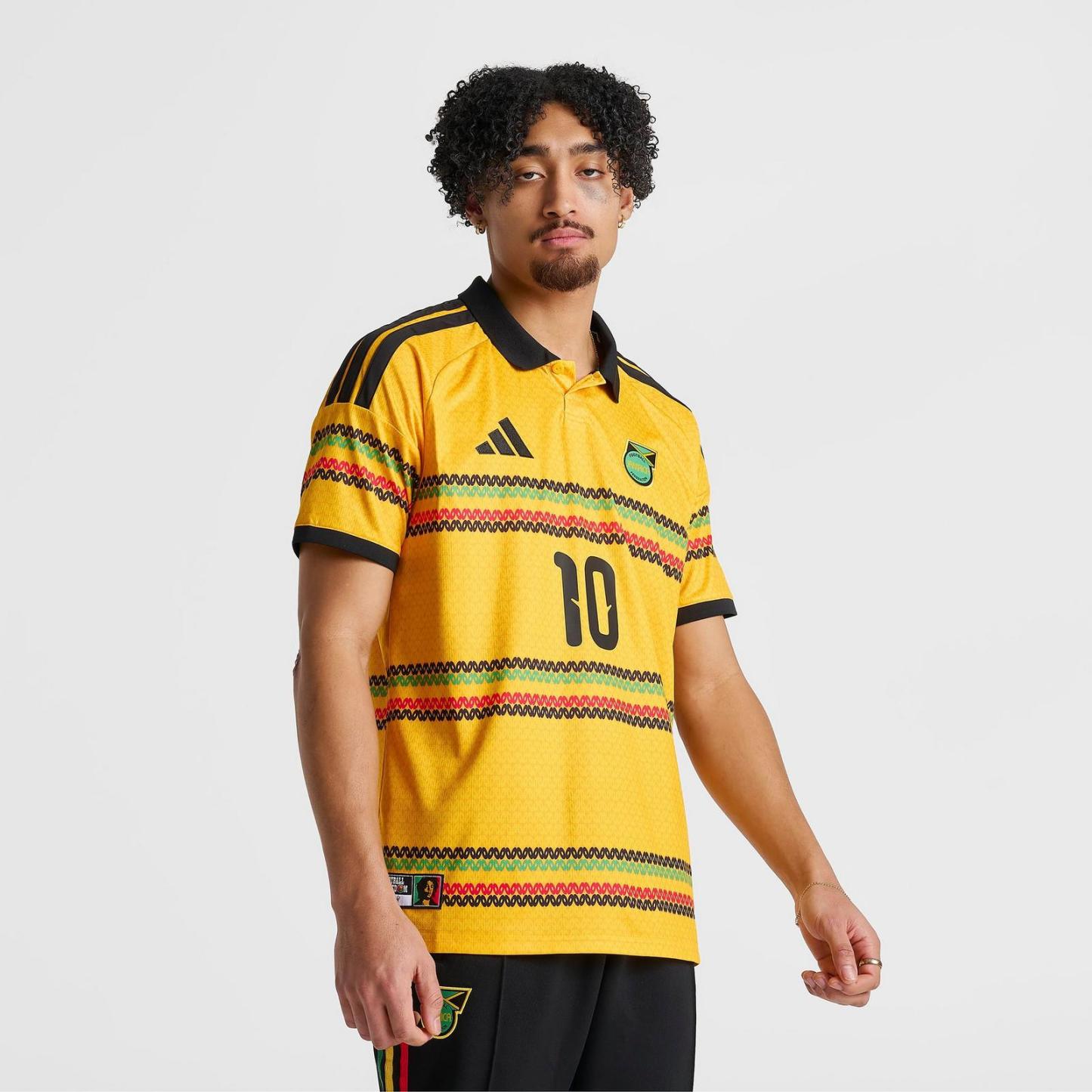 Men's adidas x Bob Marley Jamaica 26 Home Replica Soccer Jersey - Bold Gold - view 4