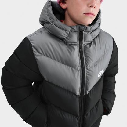 Big Kids' Nithtke Sportswear All Day Play Therma-FIT Puffer Jacket - Black/Grey