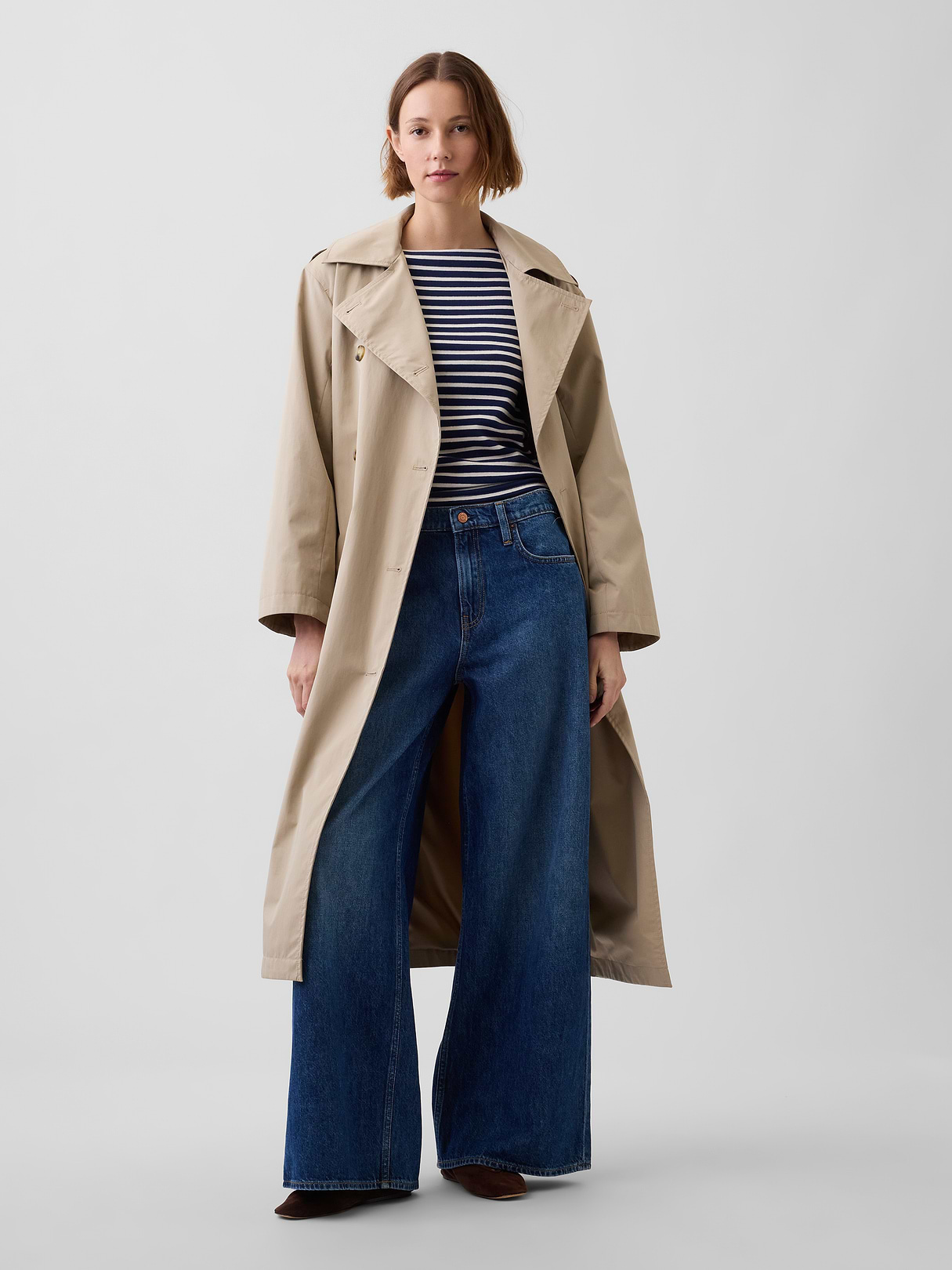 Modern Boatneck T-Shirt - Navy blue & white stripe