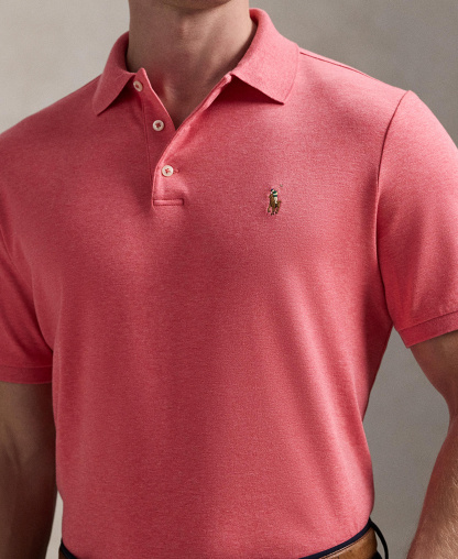 Polo Ralph Lauren Men's Custom Slim-Fit Soft Cotton Polo Shirt - Highland Rose Heather