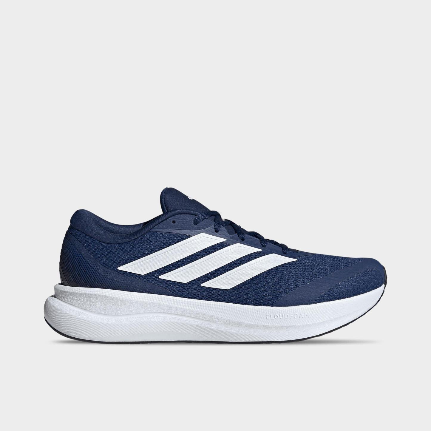 Men's adidas Runfalcon 6 Cloudfoam Running Shoes - Dark Blue/Cloud White/Core Black - Left shoe facing left. Outside of the shoe.