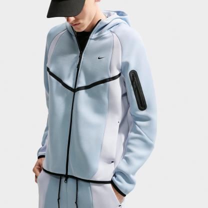Men's Nithtke Tech Fleece Pro Windrunner Full-Zip Jacket - Light Armory Blue/Football Grey/Black