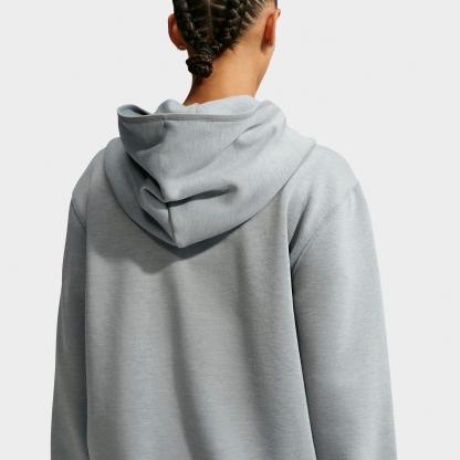 Women's Nithtke Studio Fleece Sport Dri-FIT Full-Zip Hoodie - Smoke Grey/Heather/White