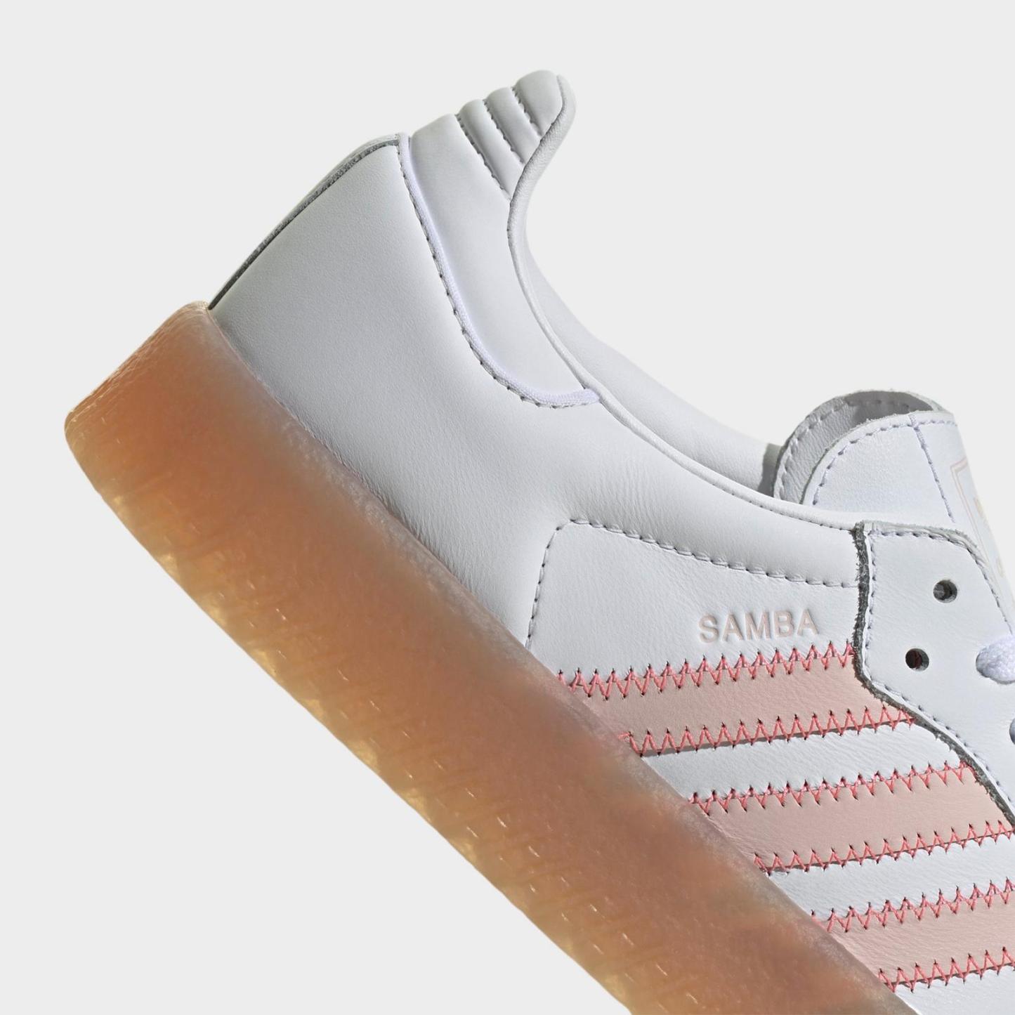 Women's adidas Originals Sambae Casual Shoes - Cloud White/Sandy Pink/Semi Flash Red - view 3