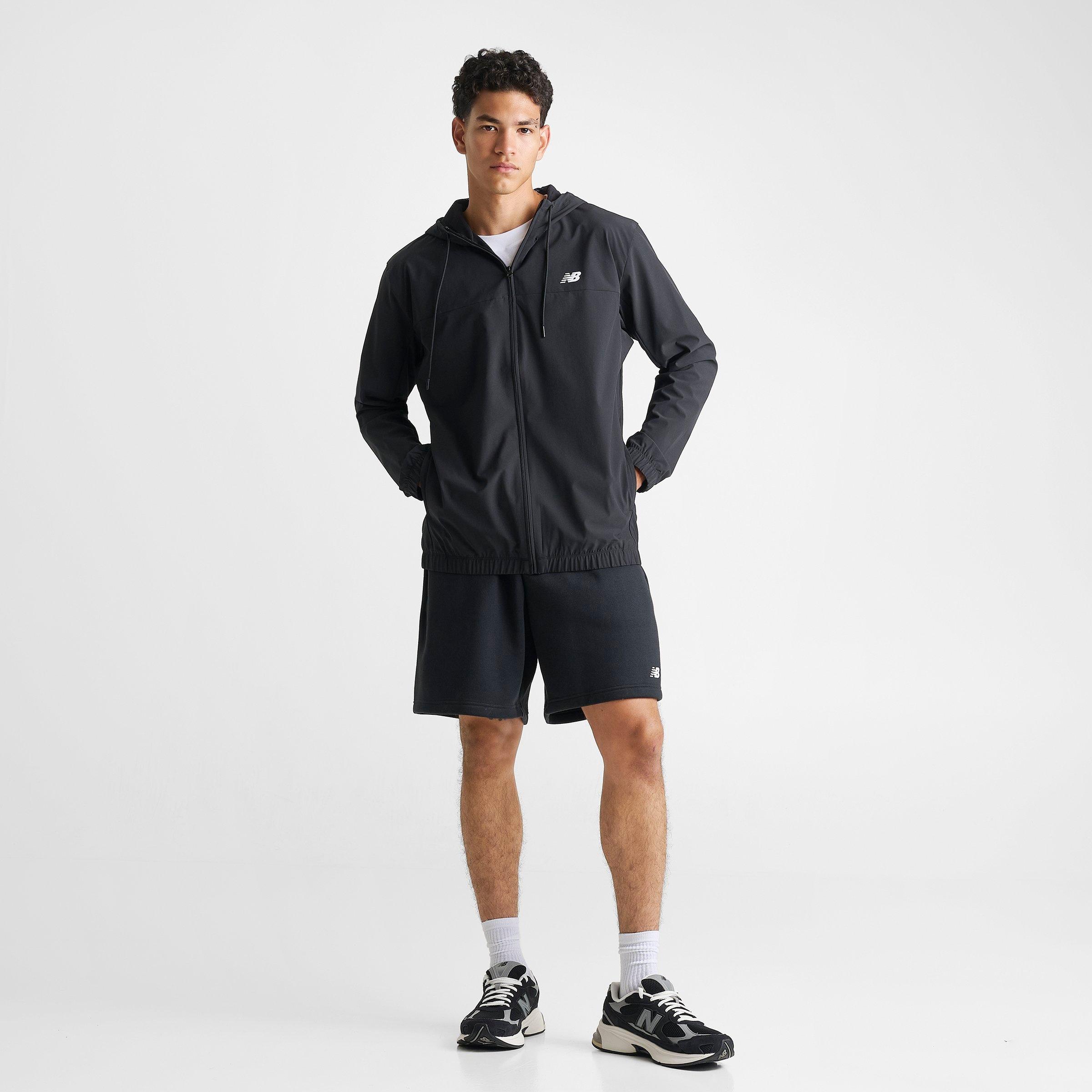 Men's New Balance Performance Full-Zip Woven Jacket - Black/Black - view 2