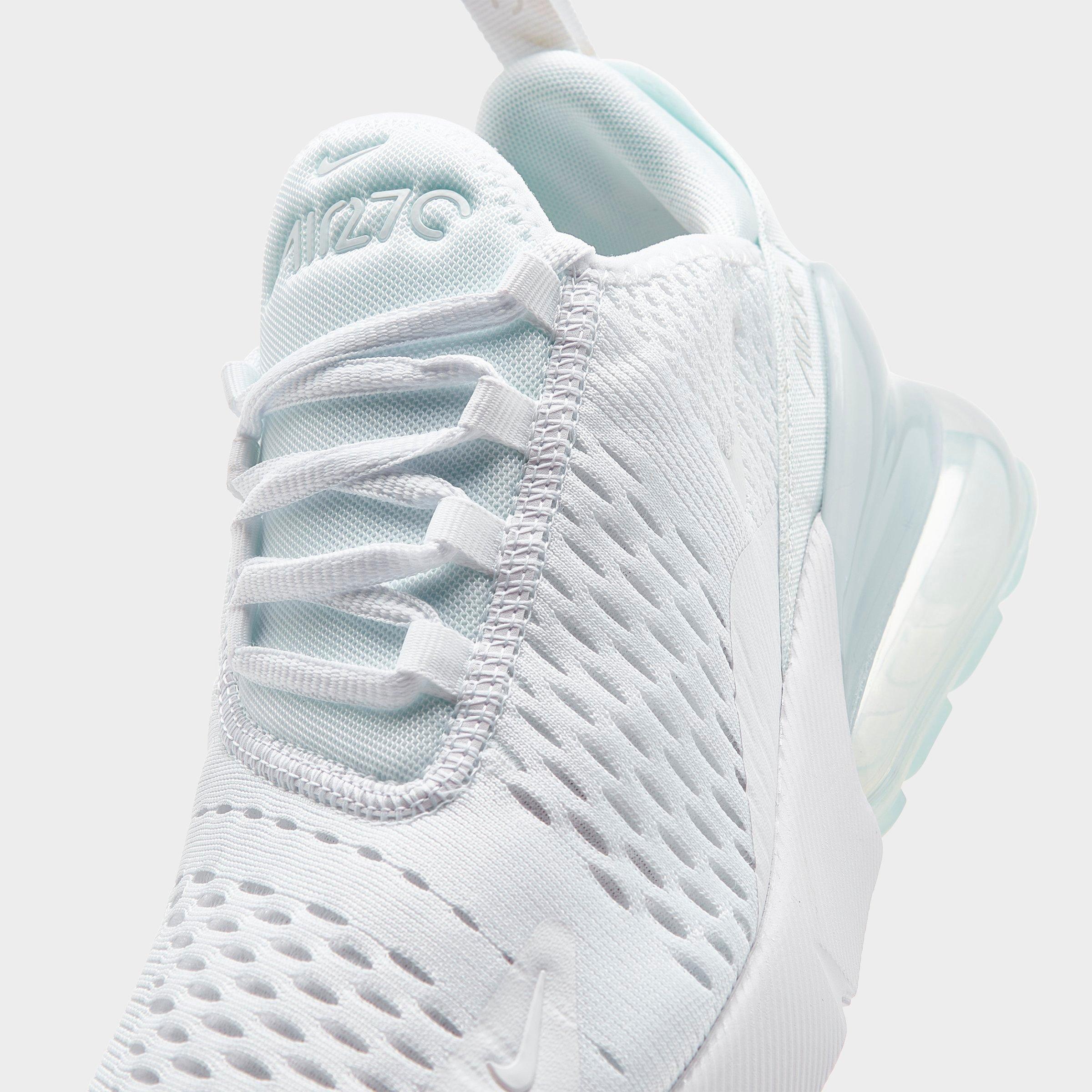 Big Kids' Nithtke Air Max 270 Casual Shoes - White/White/Metallic Silver - Detail shot