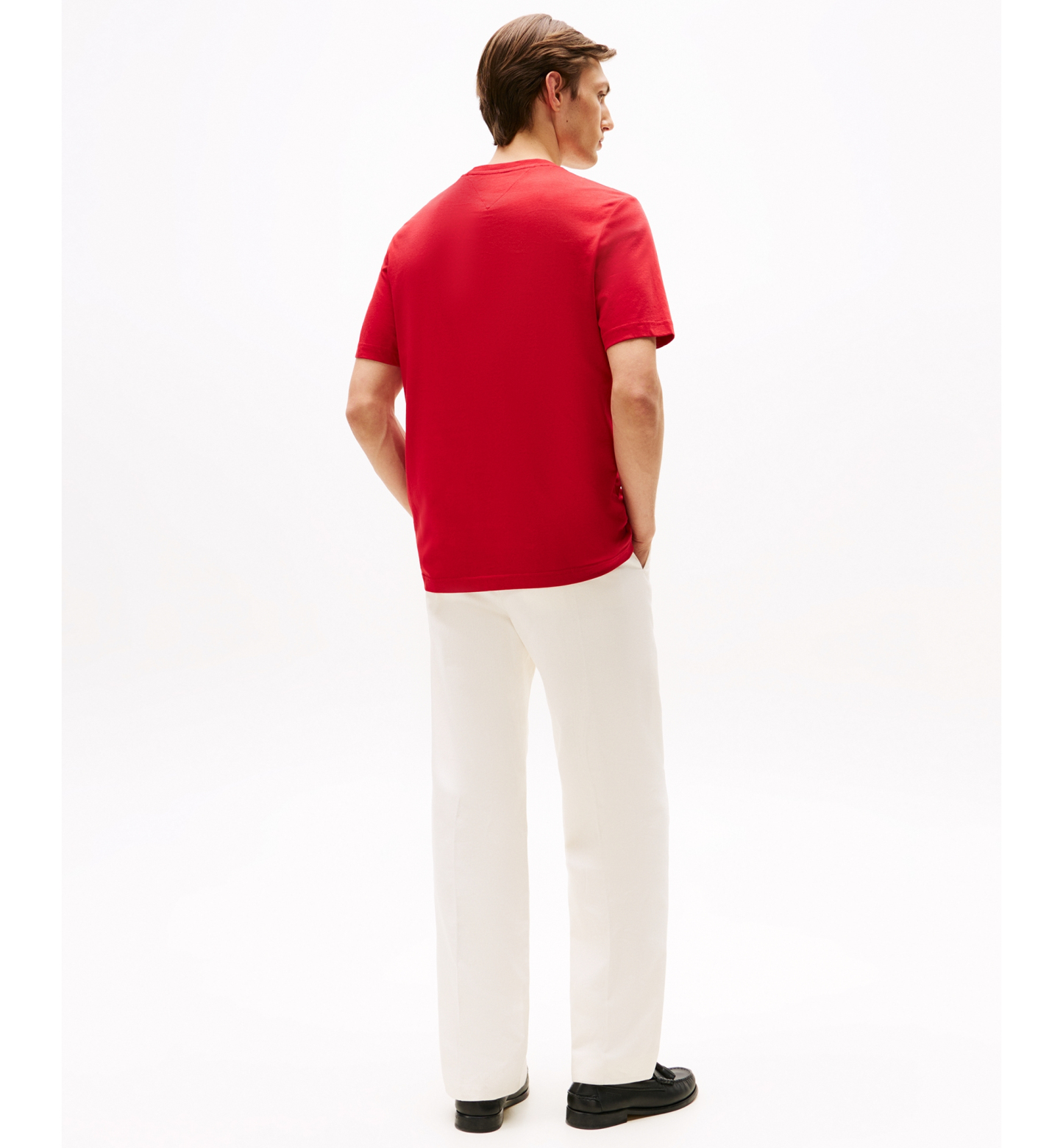 Tommy Hilfiger Men's Chest Insert Logo T-Shirt - Medium Red