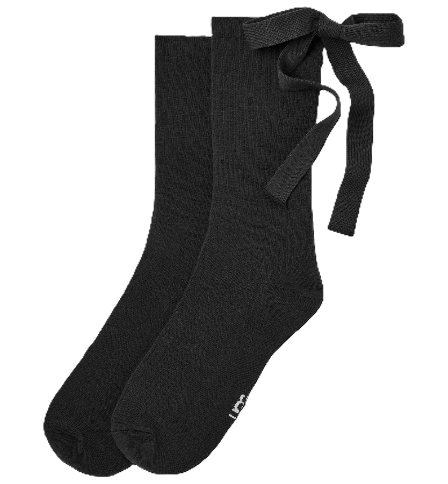 UGG Women's Serenella Novelty Bow Ribbed Crew Socks - Black