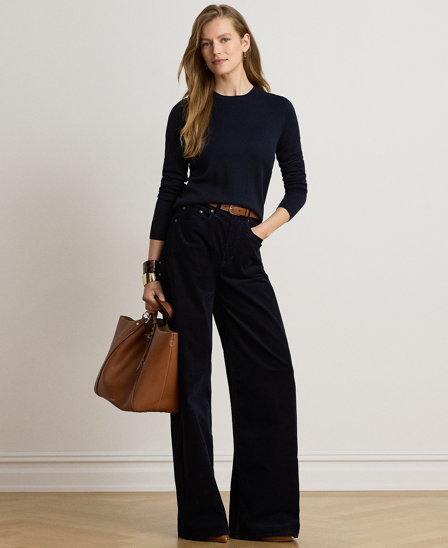 Lauren Ralph Lauren Women's Long-Sleeve Crewneck Sweater - Lauren Navy