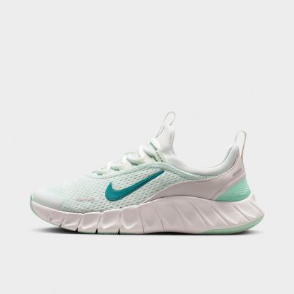 Big Kids' Nithtke Free Ride Running Shoes - Barely Green/Arctic Green/Phantom/Bright Spruce - Left shoe facing left. Outside of the shoe.
