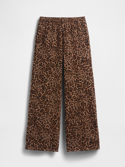 VintageSoft Baggy Sweatpants - Brown leopard