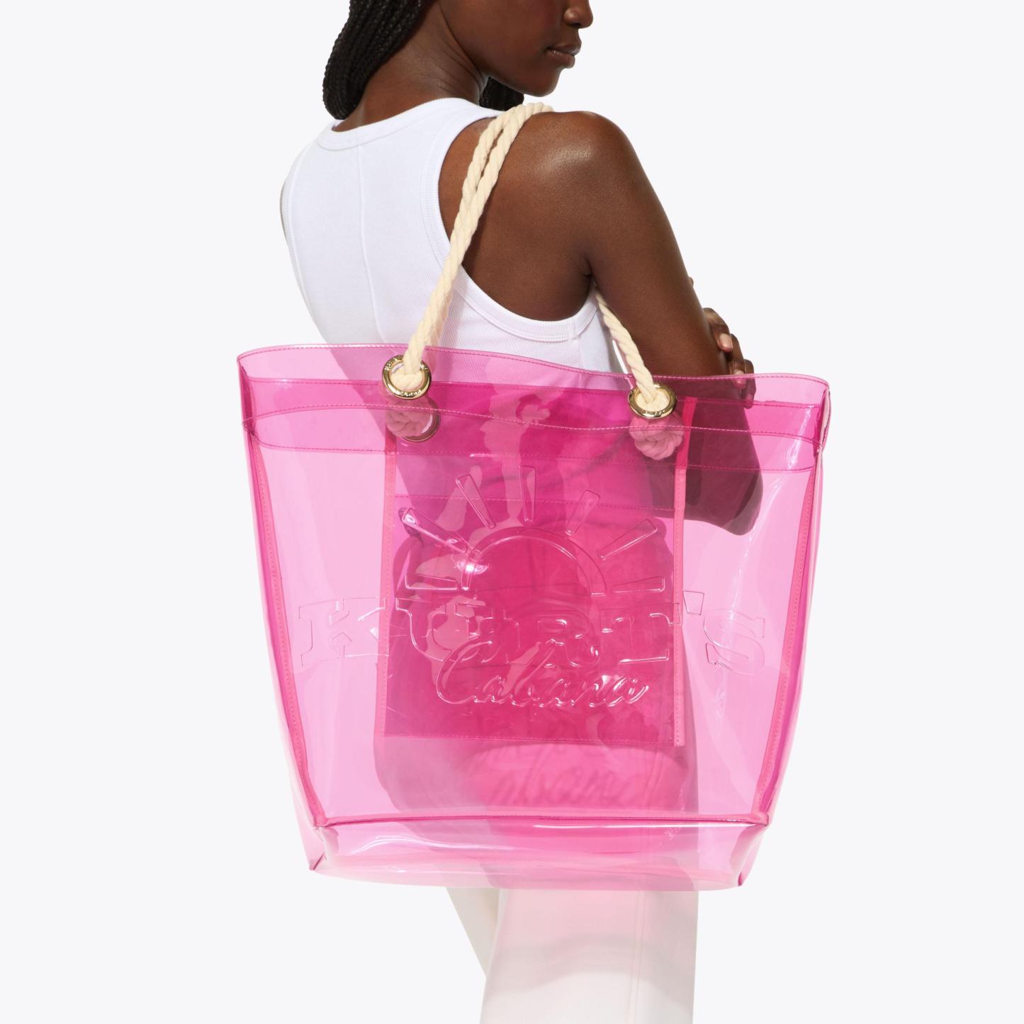 Kurt Geiger London Kurt's Cabana Vinyl Tote Bag - Pink - view 2
