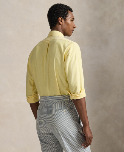 Polo Ralph Lauren Men's Classic-Fit Plaid Brushed Oxford Shirt - Yellow