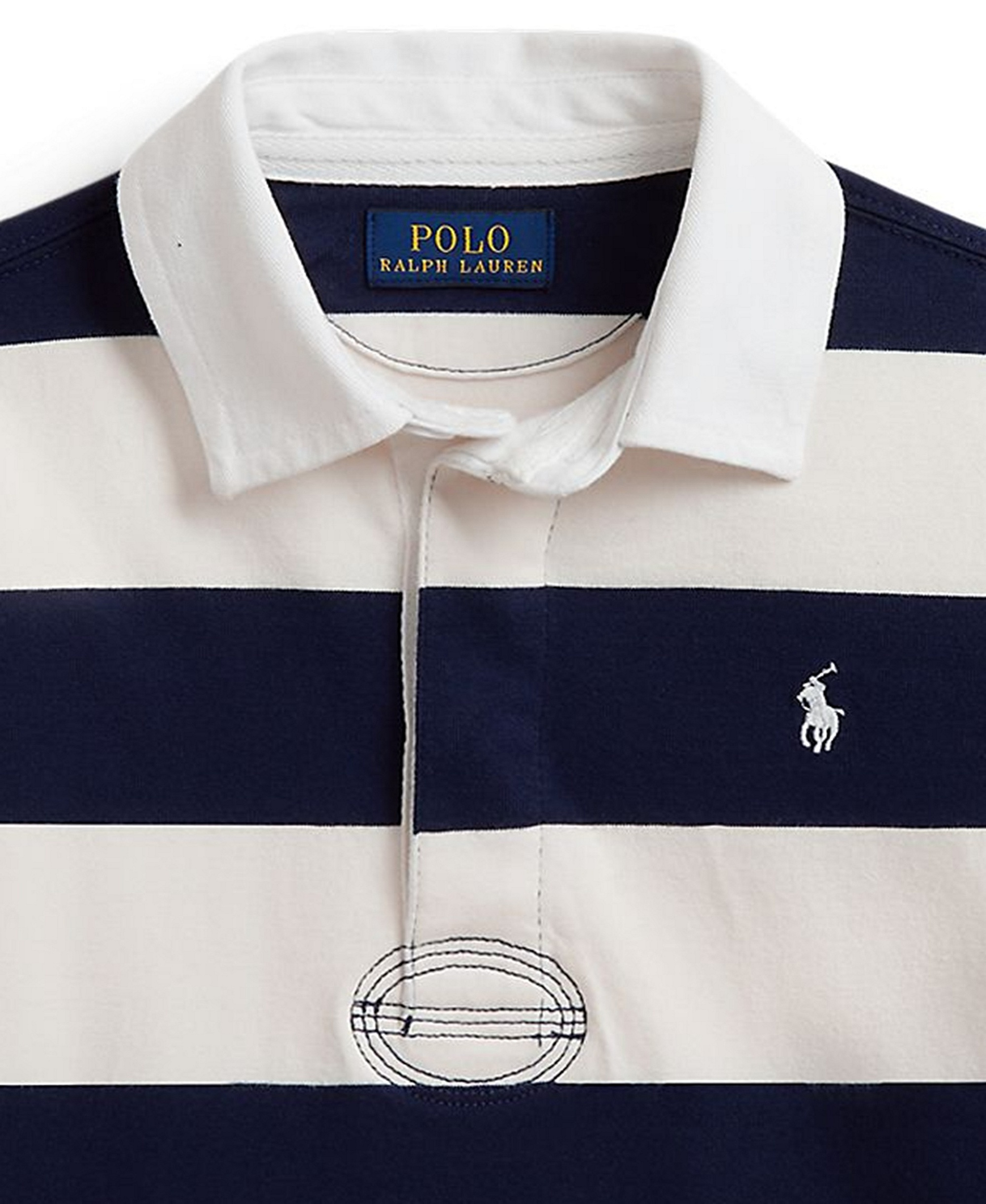 Polo Ralph Lauren Boys' 8-20 Iconic Long-Sleeve Rugby Shirt - Refined Navy/Nevis