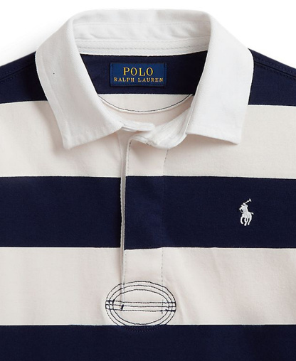 Polo Ralph Lauren Boys' 8-20 Iconic Long-Sleeve Rugby Shirt - Refined Navy/Nevis