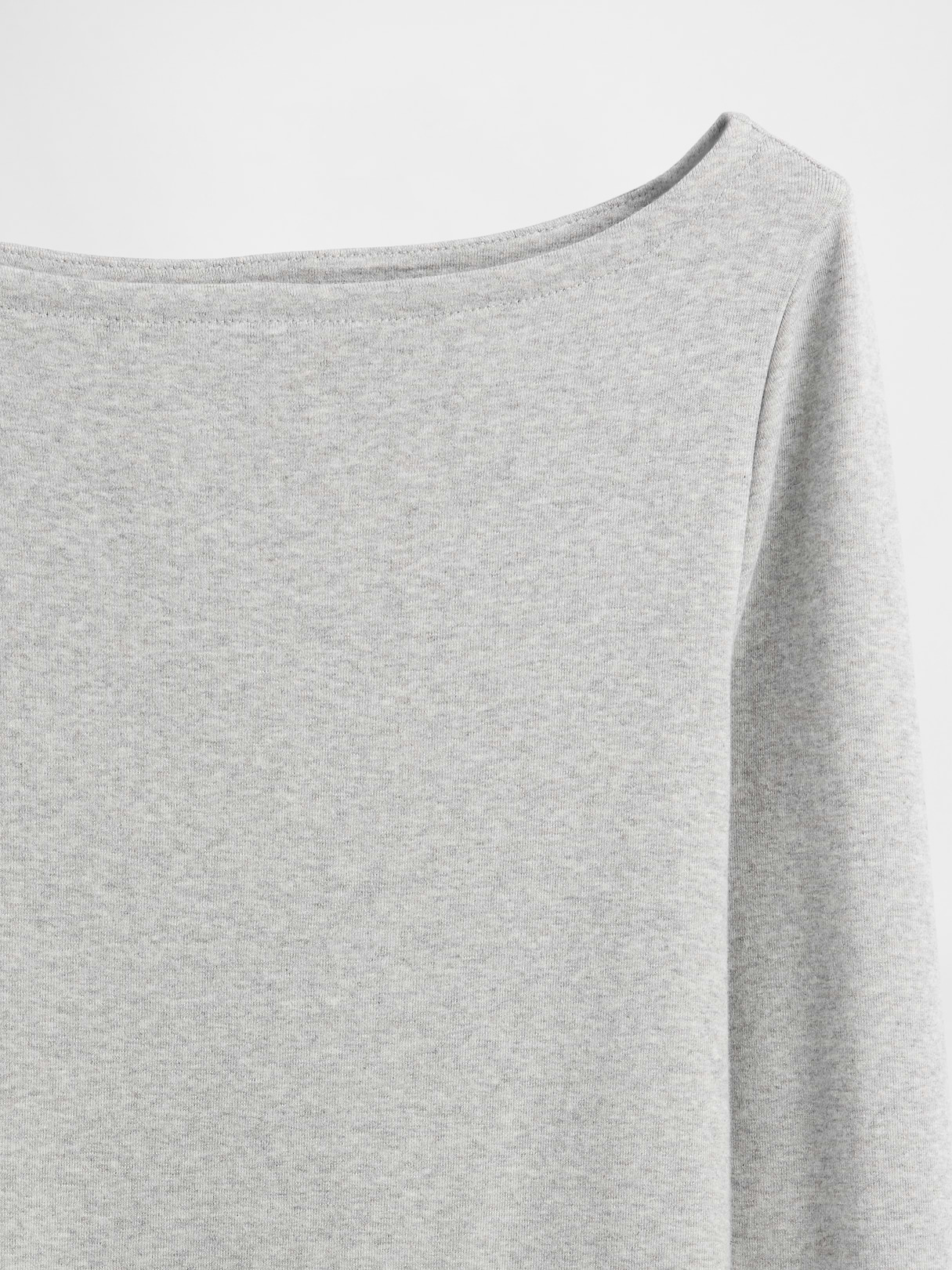 Modern Boatneck T-Shirt - Light heather grey