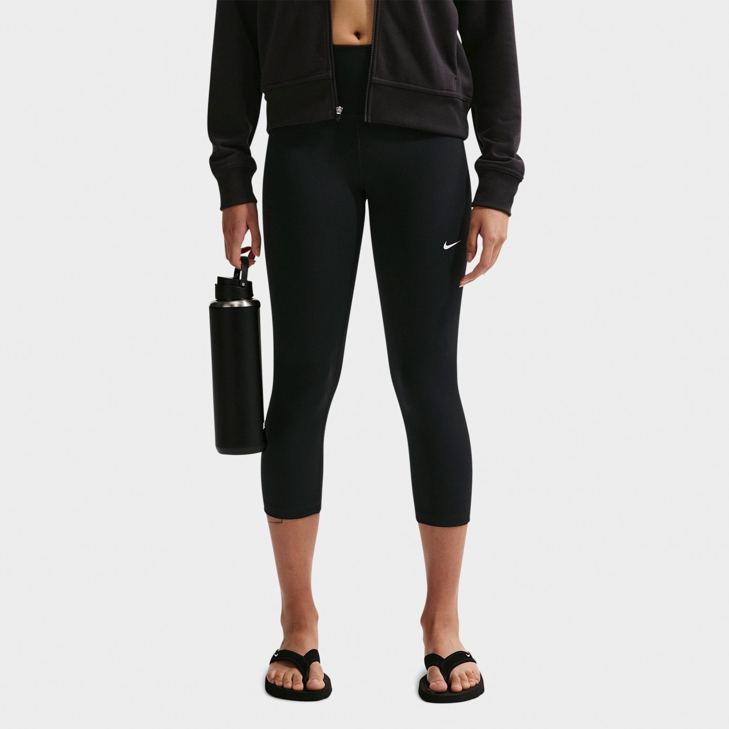 Women's Nithtke One Dri-FIT High-Waisted Crop Leggings - Black/White