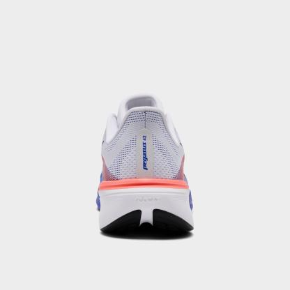 Men's Nithtke Pegasus 42 Running Shoes - Part 1 - White/Racer Blue/Atomic Pink/Black - Back view